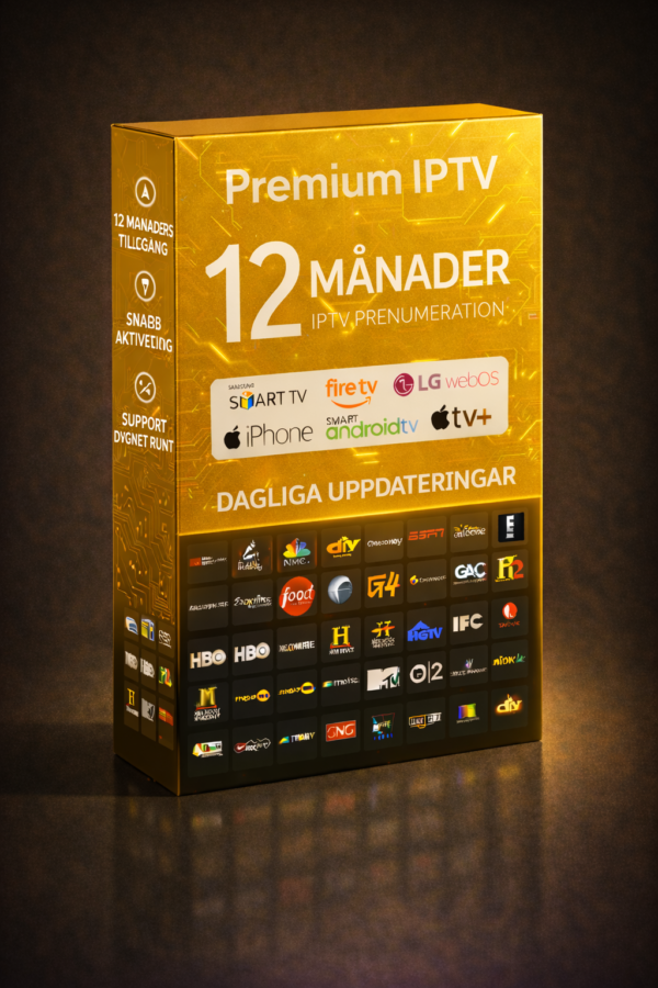 IPTV Abonnemang Sverige 12 Månader + 2 Månader Gratis